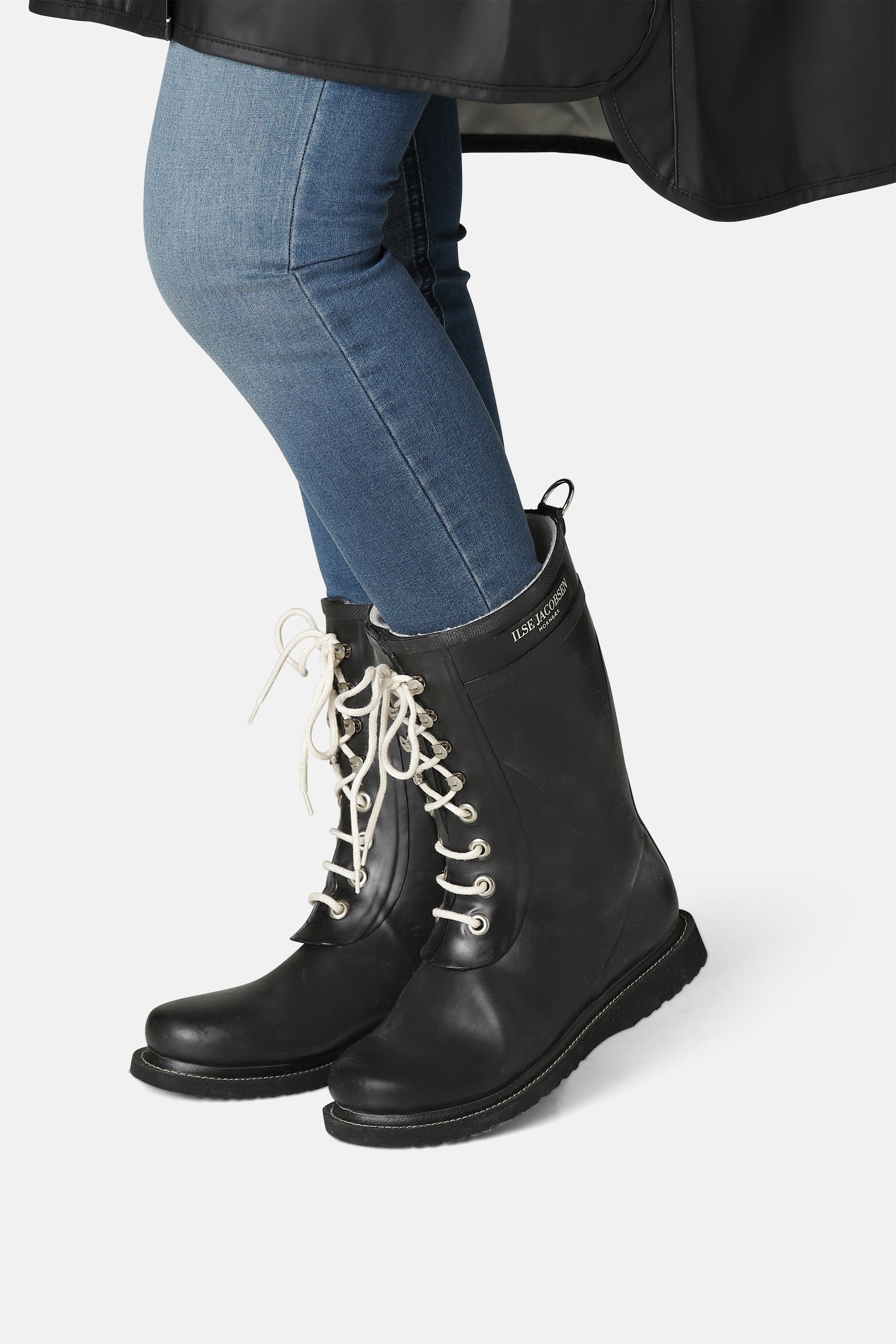 Ilse jacobsen black rubber boot on sale