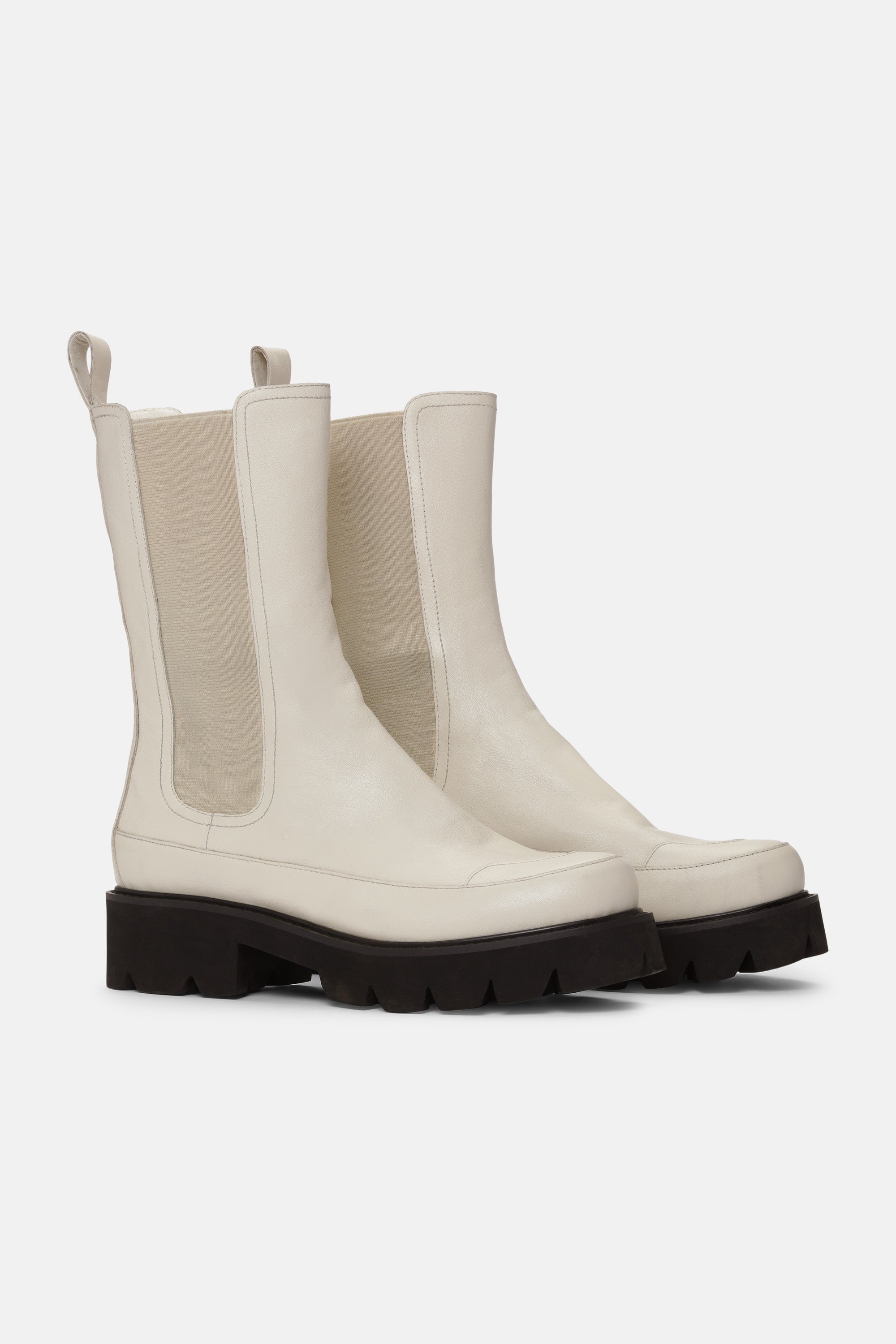 Calf Length Boots Bleached Sand