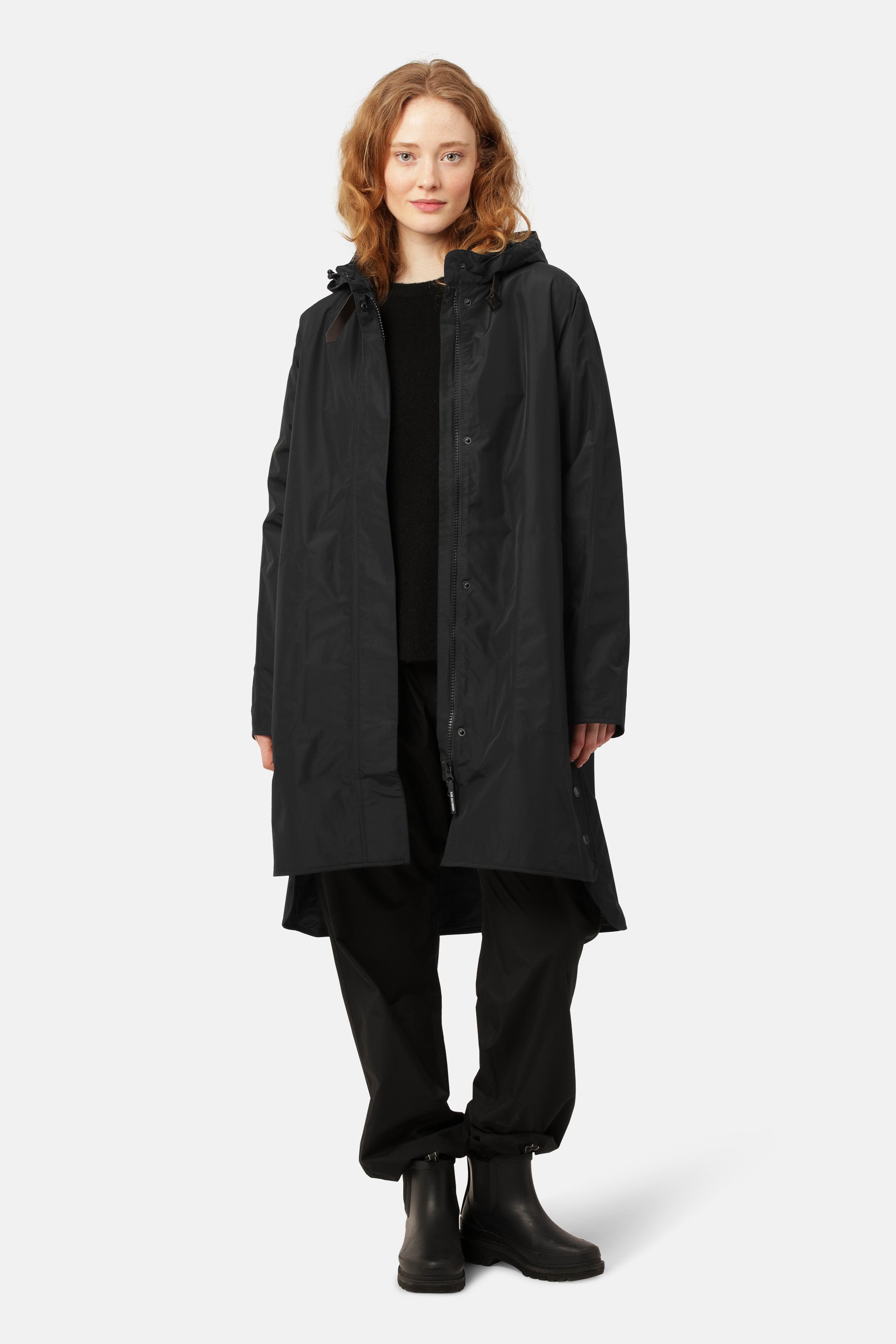 Long Raincoat - Black