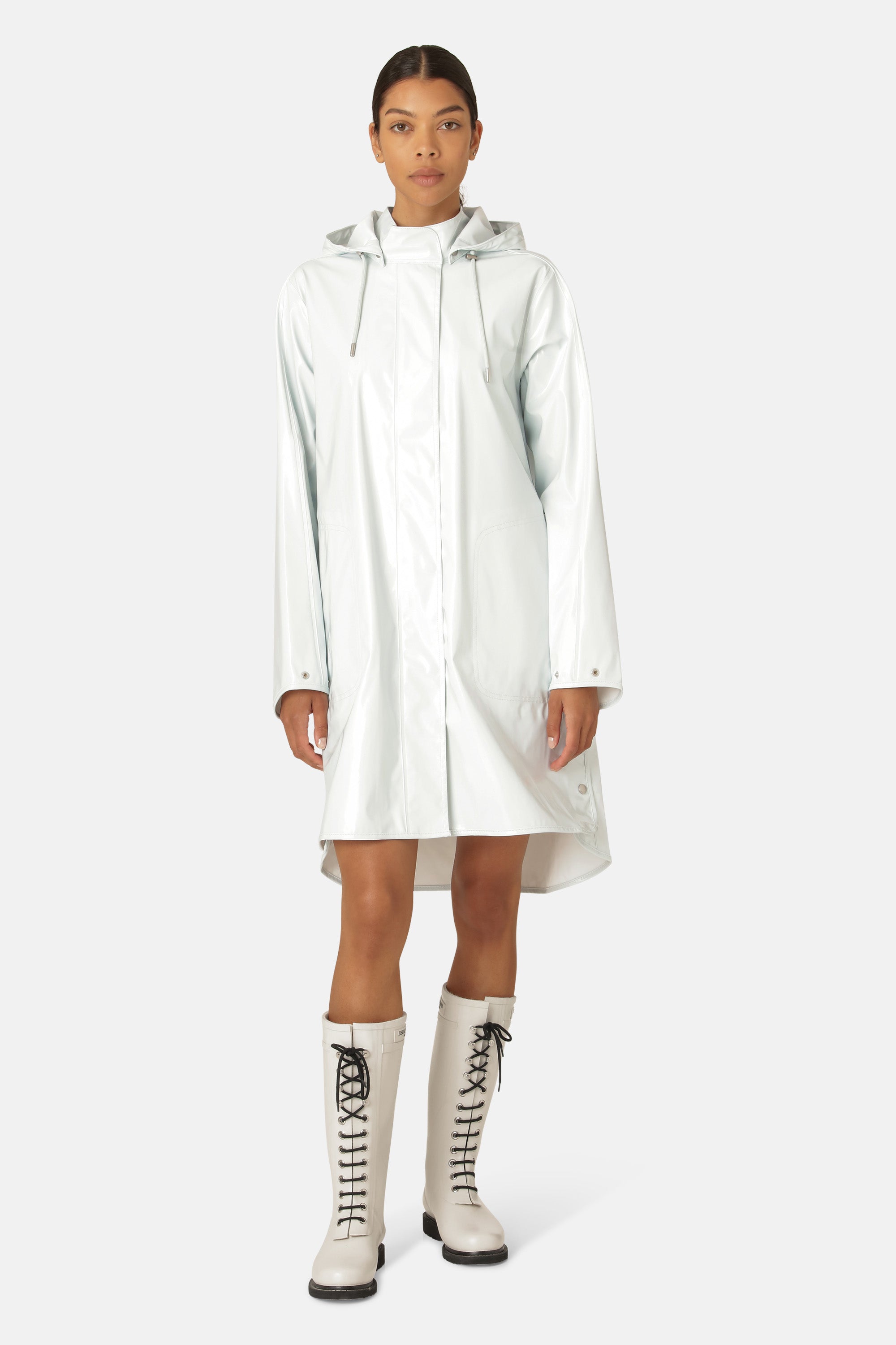 Blue illusion sale reversible raincoat